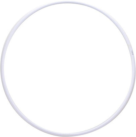 White Pastorelli gymnastics hoop for training smooth rebound and stability Fig Stamp by OneSports UAE