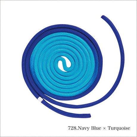 Chacott rhythmic gymnastics combination 3m rope navy blue turquoise 728 FIG approved