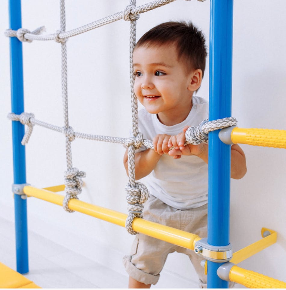 purple blue romana wall bar gym set for kids indoor exercise onesports uae