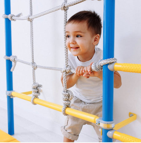 purple blue romana wall bar gym set for kids indoor exercise onesports uae